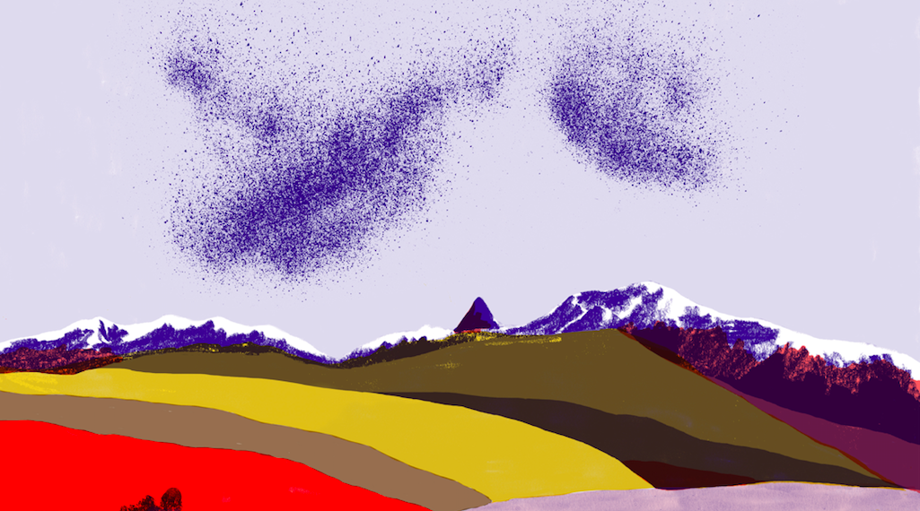 au pied des montagnes_Fanny Dreyer illustration extraite de Jour de Fête, édition La Joie de Lire, mai 2019.jpg
