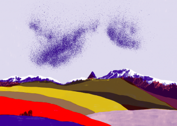 au pied des montagnes_Fanny Dreyer illustration extraite de Jour de Fête, édition La Joie de Lire, mai 2019.jpg