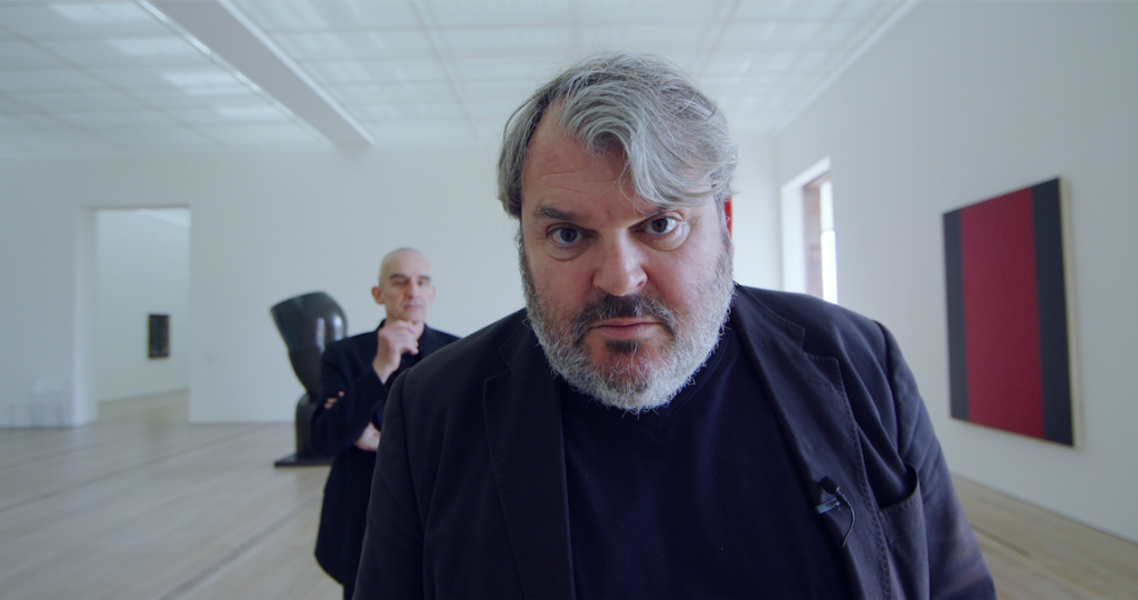 Mike Müller und Patrick Frey in der Sammlungsausstellung «Stilles Sehen – Bilder der Ruhe», Fondation Beyeler, Riehen/Basel, 2020