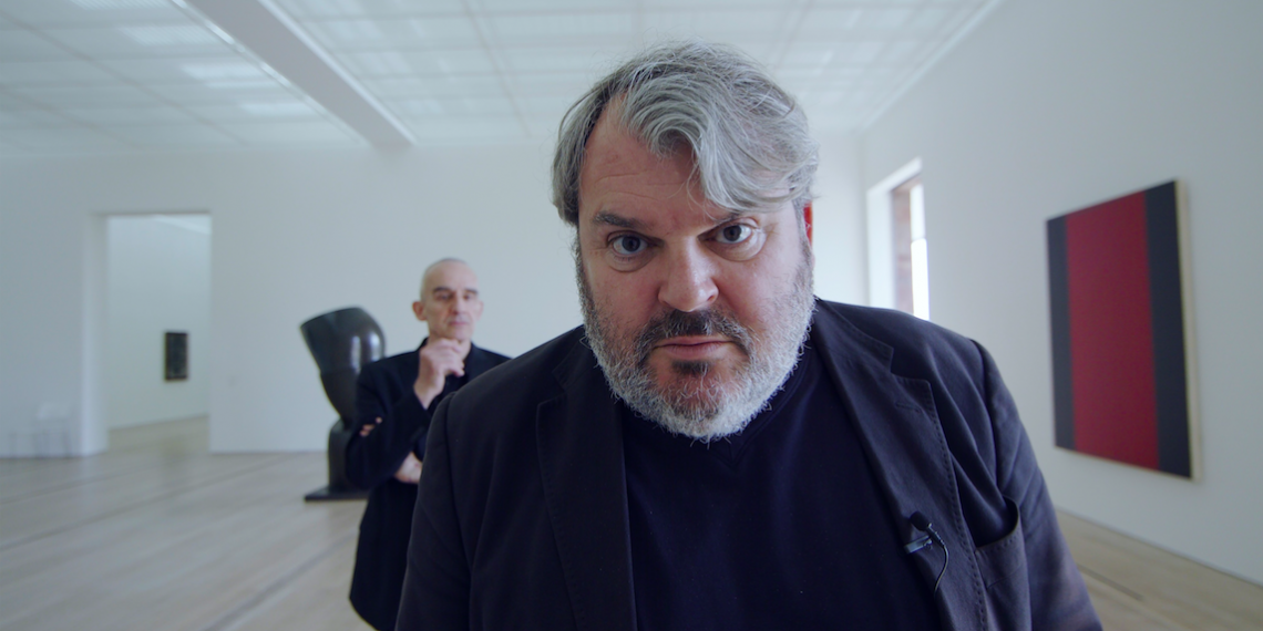 Mike Müller und Patrick Frey in der Sammlungsausstellung «Stilles Sehen – Bilder der Ruhe», Fondation Beyeler, Riehen/Basel, 2020