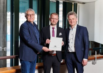 Staatssekretär Arne Braun, Johannes Graf-Hauber, OB Frank Mentrup